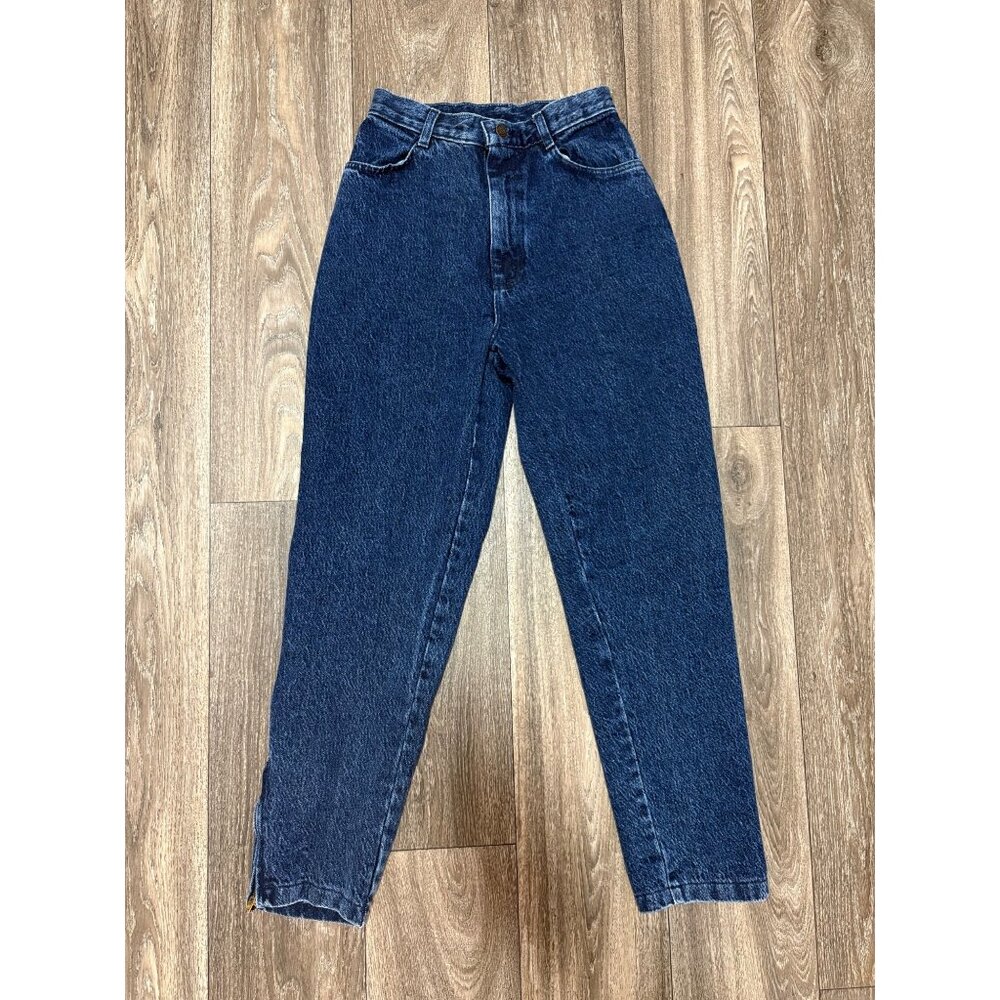VINTAGE GAP FERRAT DENIM HIGH WAIST Y2K WOMENS SIZE 7 USA COTTON ANKLE ZIP READ!